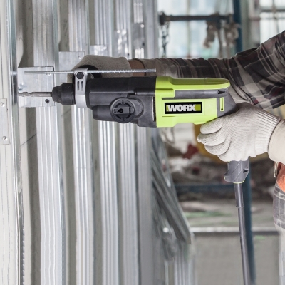 MÁY KHOAN BÚA 800W 26MM WU340S - WORX GREEN